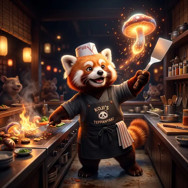 Chef Hoshi, den antropomorfe røde pandaen